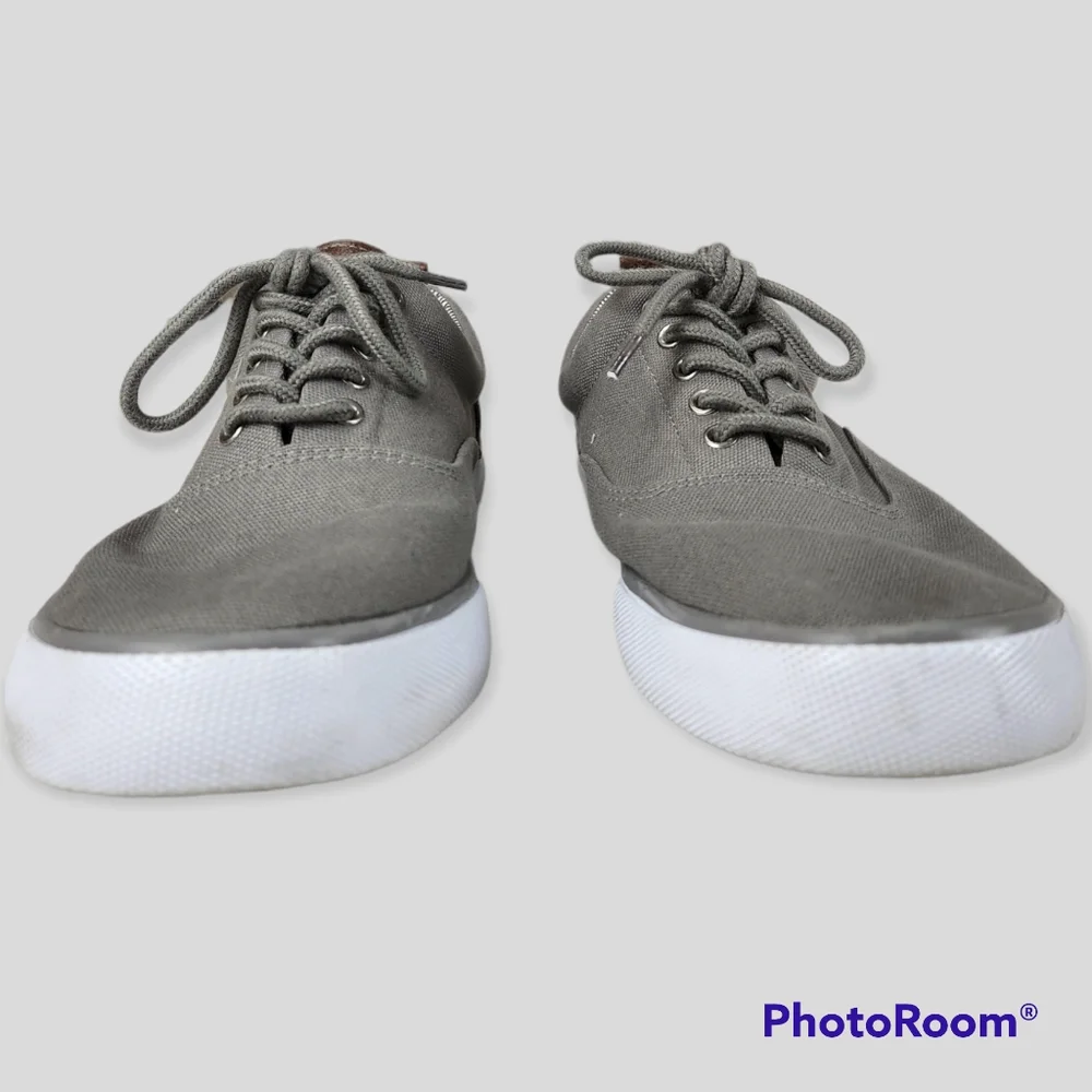 Goodfellow & Co Gray and White Canvas Deck/boat shoes size 10